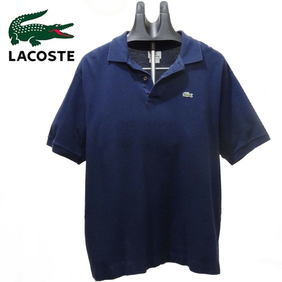Lacoste 100% Cotton Polo Shirt CasualTee Navy Blue - Picture 1 of 5